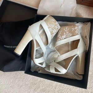 Nicholas Kirkwood x Erdem White Lace Heels